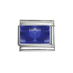 blue happy hannukah Italian Charm (9mm)