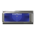 blue happy hannukah Superlink Italian Charm (9mm)