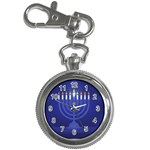 blue happy hannukah Key Chain Watch