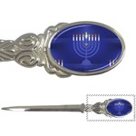 blue happy hannukah Letter Opener