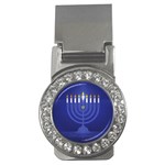 blue happy hannukah Money Clip (CZ)