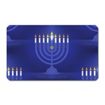 blue happy hannukah Magnet (Rectangular)