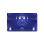 blue happy hannukah Magnet (Name Card)