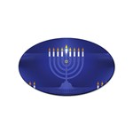 blue happy hannukah Sticker Oval (10 pack)