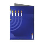 blue happy hannukah Mini Greeting Cards (Pkg of 8)