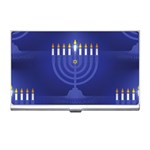 blue happy hannukah Business Card Holder