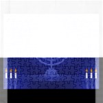 blue happy hannukah Jigsaw Puzzle (Rectangular)