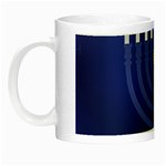 blue happy hannukah Night Luminous Mug