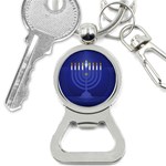 blue happy hannukah Bottle Opener Key Chain