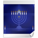 blue happy hannukah Canvas 8  x 10 