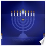 blue happy hannukah Canvas 16  x 16 