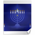 blue happy hannukah Canvas 16  x 20 