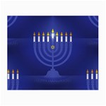 blue happy hannukah Small Glasses Cloth (2 Sides)