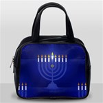 blue happy hannukah Classic Handbag (One Side)