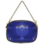 blue happy hannukah Chain Purse (Two Sides)