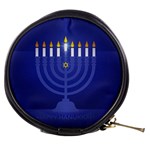 blue happy hannukah Mini Makeup Bag