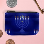 blue happy hannukah Mini Coin Purse