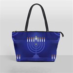 blue happy hannukah Classic Shoulder Handbag