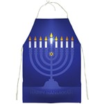 blue happy hannukah Full Print Apron