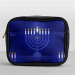 blue happy hannukah Mini Toiletries Bag (One Side)