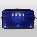 blue happy hannukah Toiletries Bag (One Side)