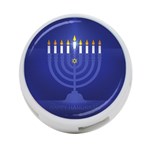 blue happy hannukah 4-Port USB Hub (Two Sides)