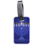 blue happy hannukah Luggage Tag (two sides)