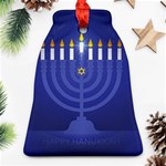 blue happy hannukah Ornament (Bell)