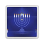 blue happy hannukah Memory Card Reader (Square)