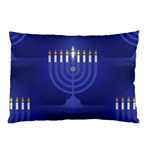 blue happy hannukah Pillow Case (Two Sides)