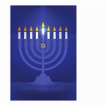 blue happy hannukah Small Garden Flag (Two Sides)