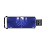 blue happy hannukah Portable USB Flash (One Side)