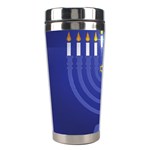 blue happy hannukah Stainless Steel Travel Tumbler