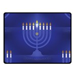 blue happy hannukah Double Sided Fleece Blanket (Small)