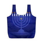 blue happy hannukah Full Print Recycle Bag (M)