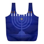 blue happy hannukah Full Print Recycle Bag (L)