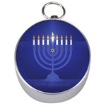 blue happy hannukah Silver Compass