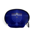 blue happy hannukah Accessory Pouch (Small)