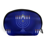 blue happy hannukah Accessory Pouch (Large)