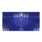 blue happy hannukah Satin Wrap