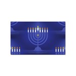 blue happy hannukah Sticker (Rectangular)