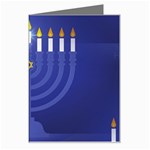 blue happy hannukah Greeting Card