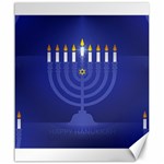 blue happy hannukah Canvas 20  x 24 