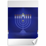 blue happy hannukah Canvas 20  x 30 