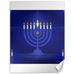 blue happy hannukah Canvas 36  x 48 