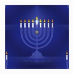 blue happy hannukah Medium Glasses Cloth