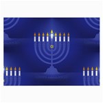 blue happy hannukah Large Glasses Cloth