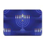 blue happy hannukah Small Doormat