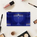 blue happy hannukah Cosmetic Bag (Small)