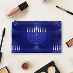 blue happy hannukah Cosmetic Bag (Medium)